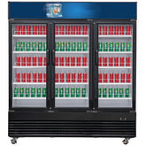 SC-1676FDX Merchandiser Refrigerator, 72"*28"*81",1-Year labor & Parts 5-Year compressor
